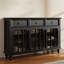 Buffet rétro en bois massif noir-45168017-45168021