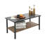 Ensemble de conversation modulaire basse pour patio 4 pièces, canapé d'angle avec coussin-1930472877