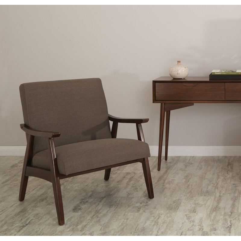 Daygen Upholstered Armchair, Brown Polyester 