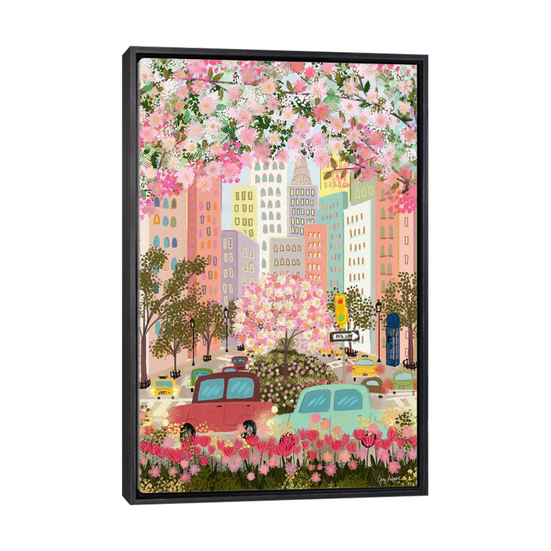 «Hazy Pink Day», reproduction d'art sur toile encadrée, H 60 po x l 40 po, Reproduction encadrée sans passe-partout