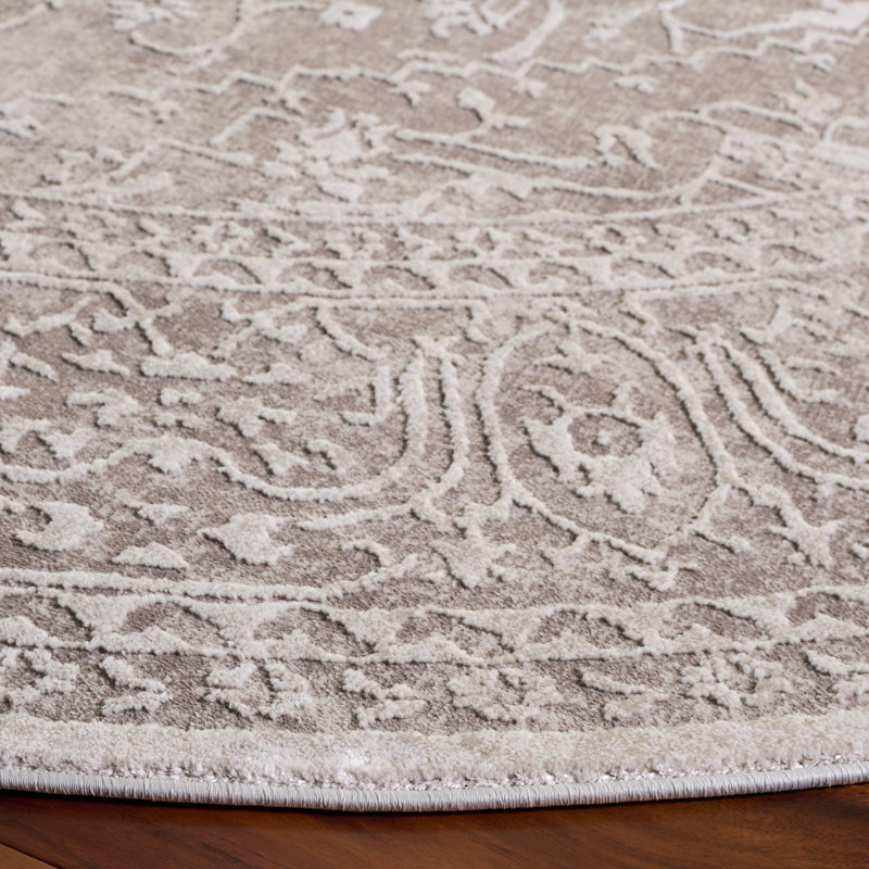 Calidia Oriental Beige/Cream Area Rug, Oval 8' x 10'
