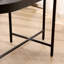 Table d'appoint noire à 2 niveaux avec structure stable en forme de X - Design en métal et bois