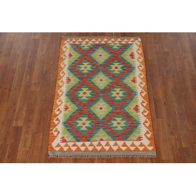 South Western Kilim Oriental Accent Rug 3x4