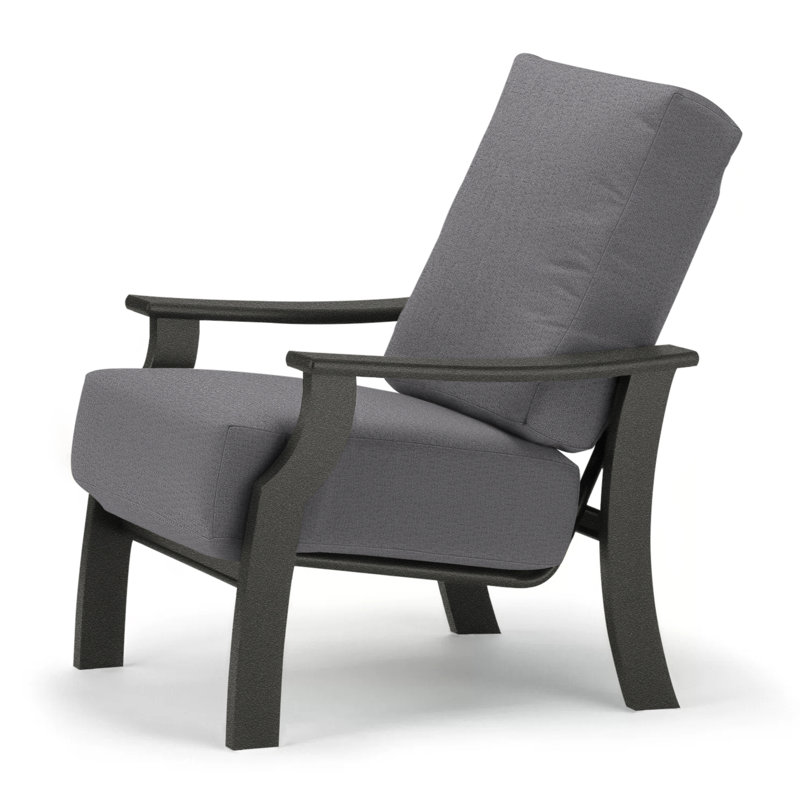 St. Catherine Outdoor Lounge Chair, Cast Slate Sunbrella® Plainweave, Textured Graphite
