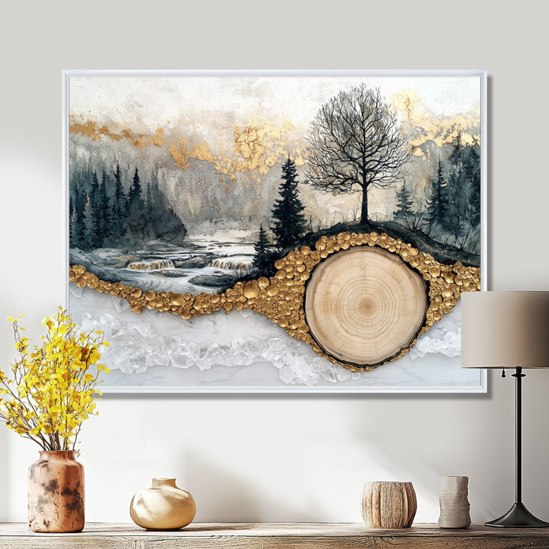Glenisha - Landscapes Wall Art, H 16 po x l 32 po, Avec cadre, Blanc