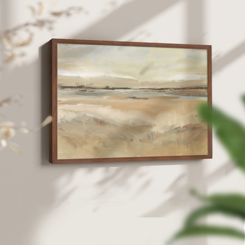 «Earth Tone Landscape II», reproduction encadrée, H 16 po x l 20 po, Noyer