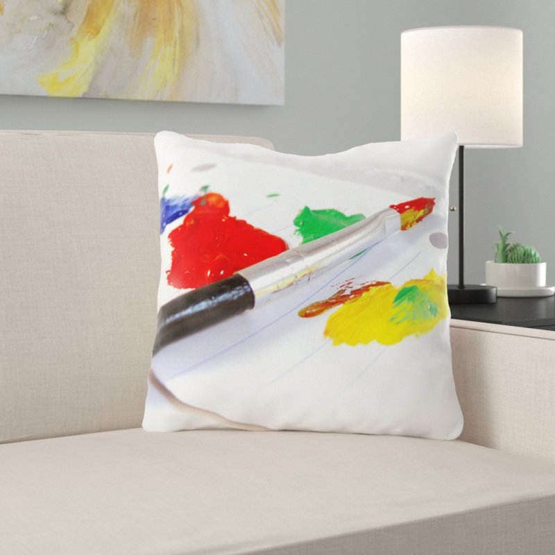 Coussin décoratif peintures Uriarte, Microsuède, Intérieur