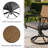 7-Piece Wicker Patio Dining Set with Cushions, Dining Table with Umbrella Hole