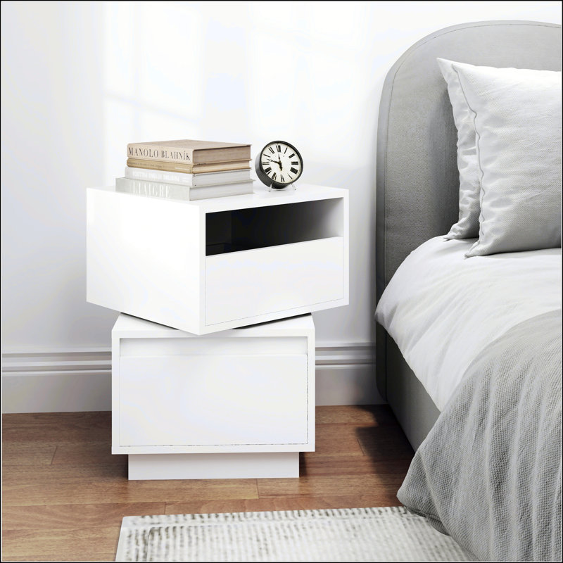 Rotatable Nightstand End Table