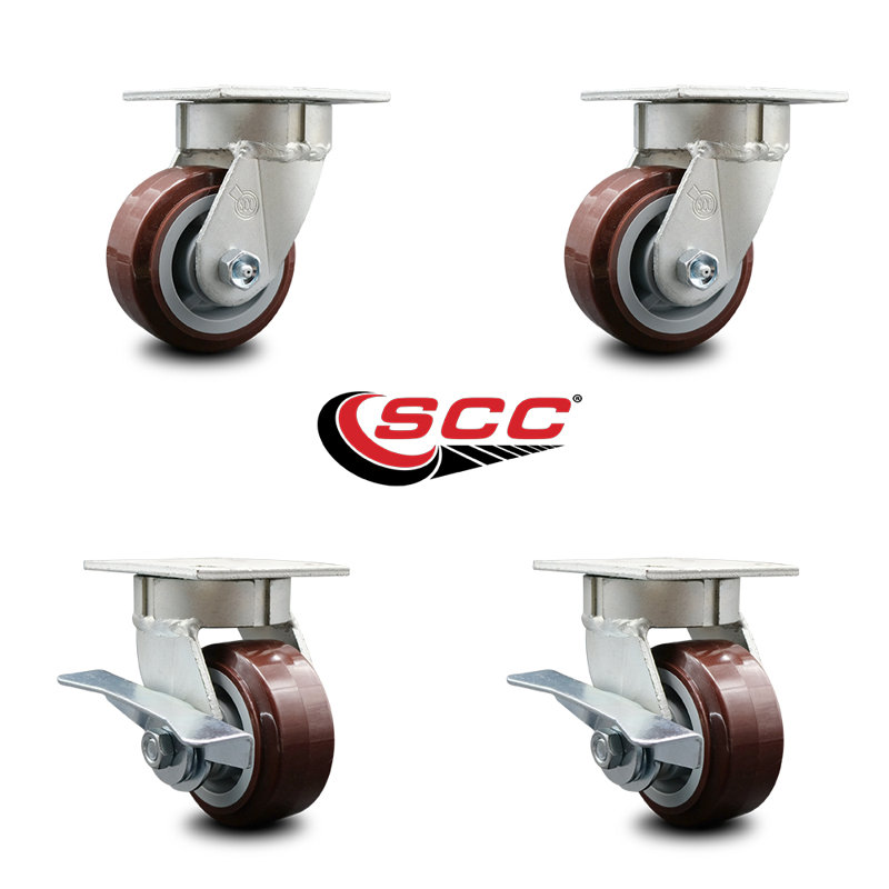 Kingpinless Poly on Polyolefin Swivel Caster