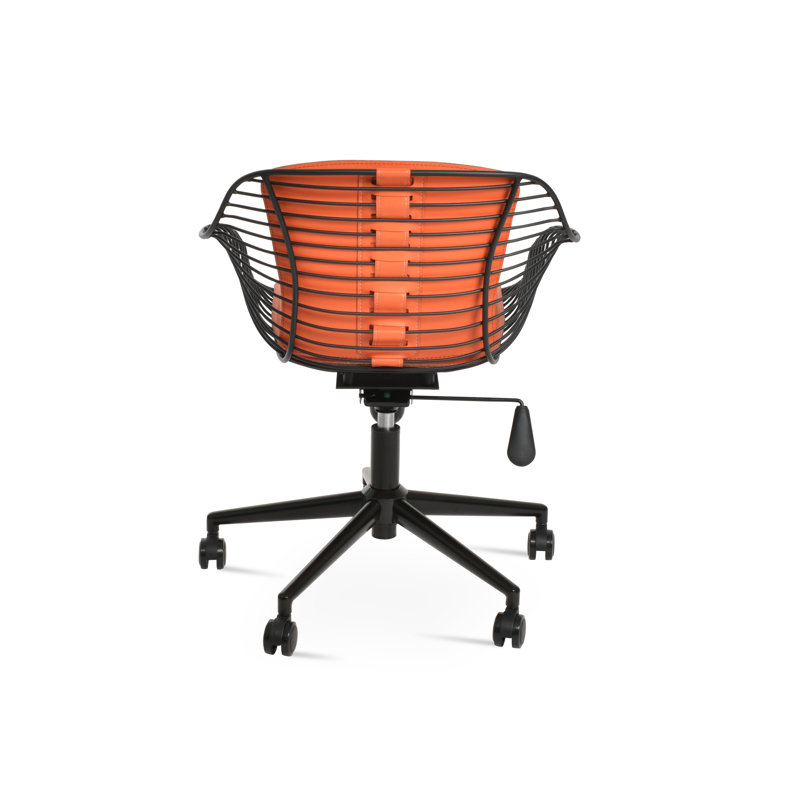 Zebra Task Chair, Orange, Black