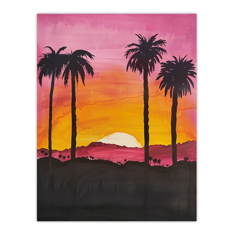 California Sunset Sky Orange Sky Setting Sun Wall Art Print