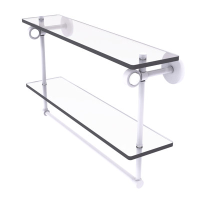 Tablette murale en verre double meuble-lavabo Margolis