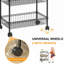 Chariot de rangement à 3 niveaux avec tablettes réglables et chariot mobile avec roulettes-1339961884