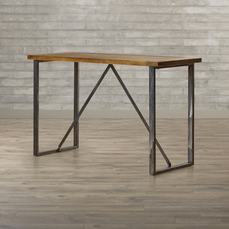 Aniyah 48.7'' Solid Wood Top Console Table