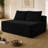 Compression Sectionals Couch, Black Corduroy Compact Modern Sofa for Home