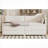 Twin Size L-Shaped Corduroy Daybed with 2 Storage Drawers, MDF&amp;Plywood Frame, No Box Spring Needed, Beige for Guest Room
