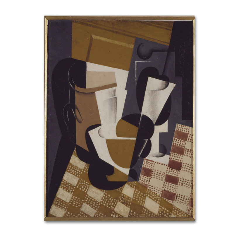 «Wine Jug And Glass», reproduction sur toile tendue, H 19 po x l 14 po
