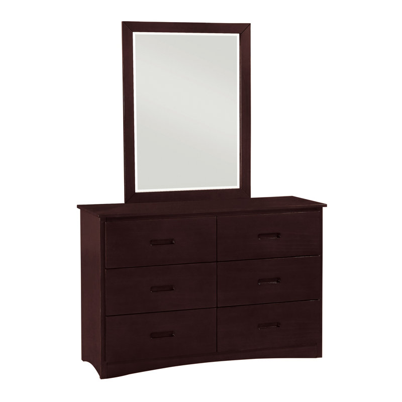 Commode double 6 tiroirs l 48 po avec miroir