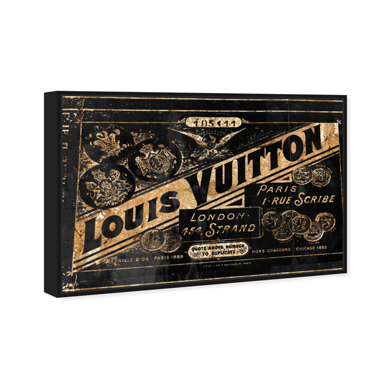«Fashion and Glam 454 Strand Luxe Road Signs», reproduction d'impression sur toile, H 15 po x l 10 po, Cadre noir