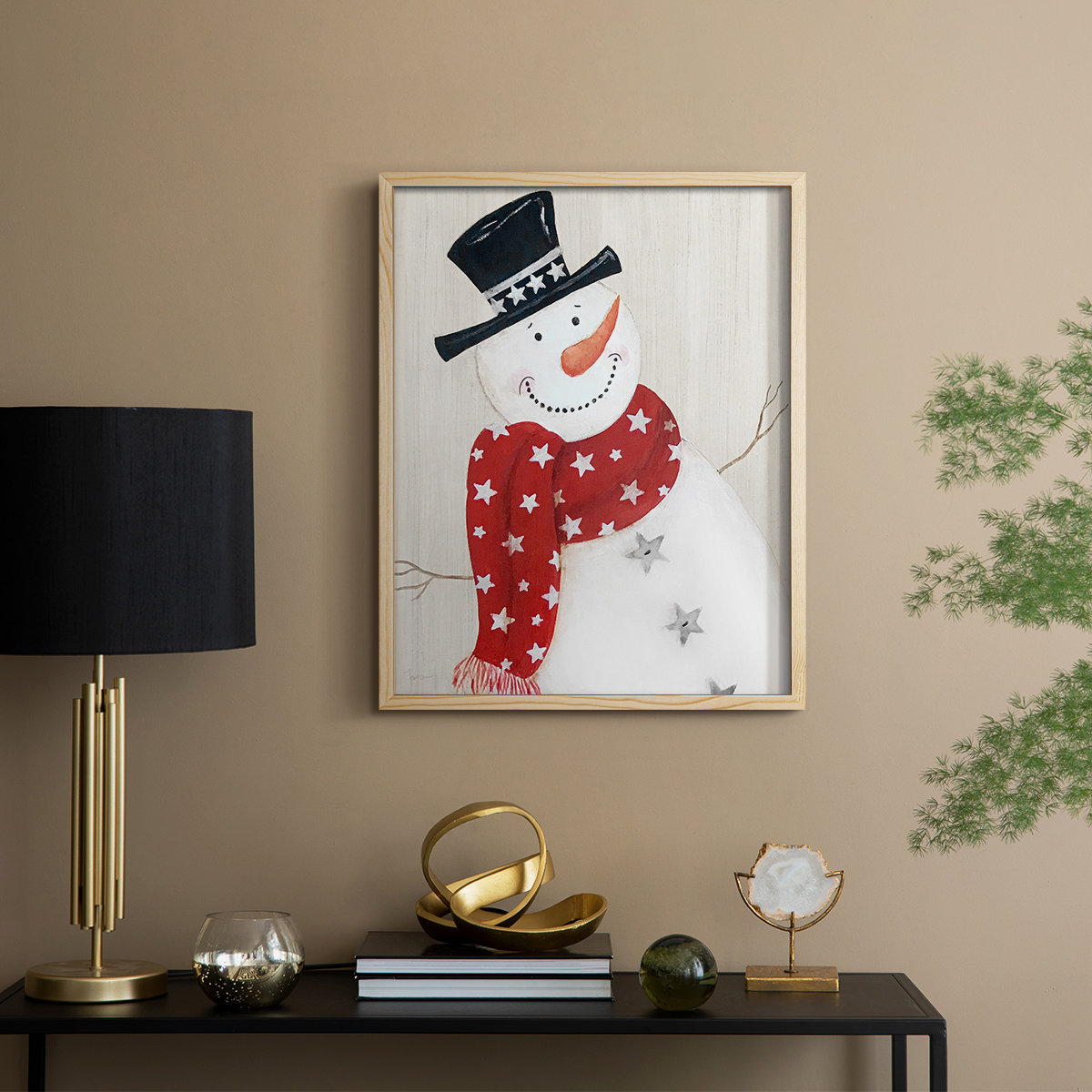 Snowman Framed Art - Medium main image 1