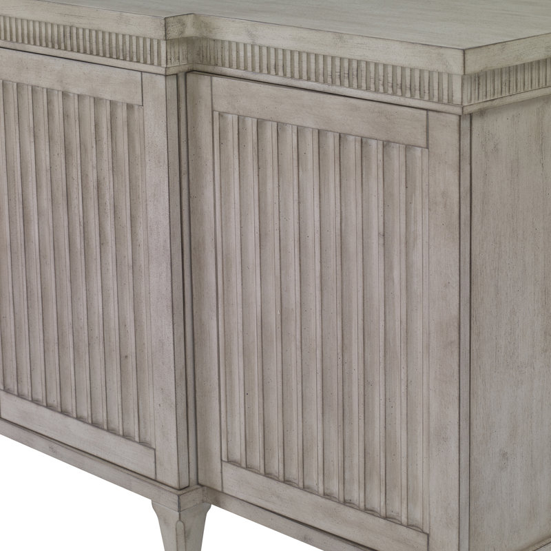 Bisque Mahogany Fluted 76'' Contemporary Sideboard