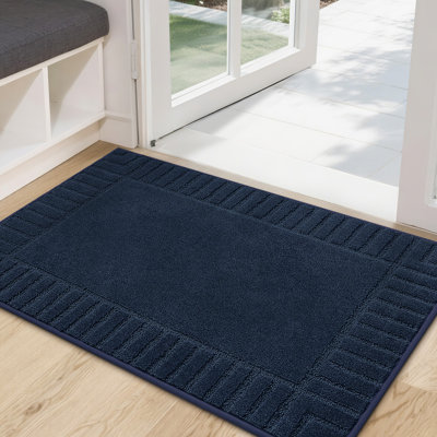 Non-Slip Door Mat Absorbent & Dirt-Resistant Low-Profile Entryway Rug, Machine Washable