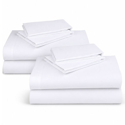 California Design Den Pack of 2 Super Soft Sheet Sets - 100% Cotton, Lightweight, Velvety-Soft Matte Finish, Breathable