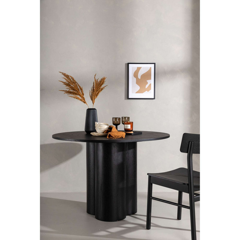 Round Dining Table, Black
