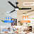 52 Inch Black Ceiling Fan With Light