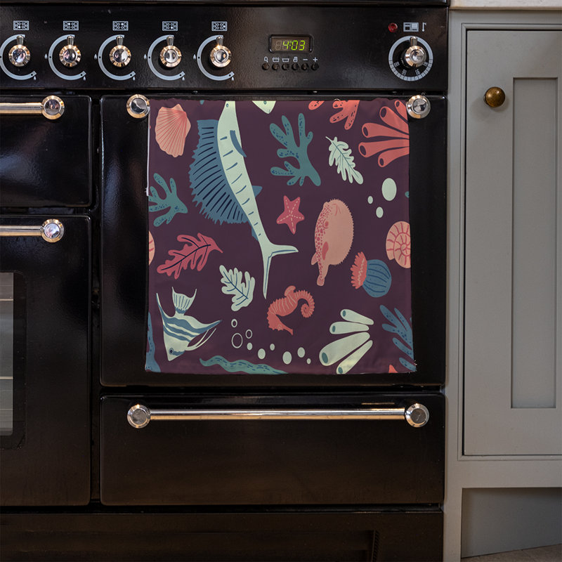 Dragelin Floral Waffle Tea Towel Kitchen Towel