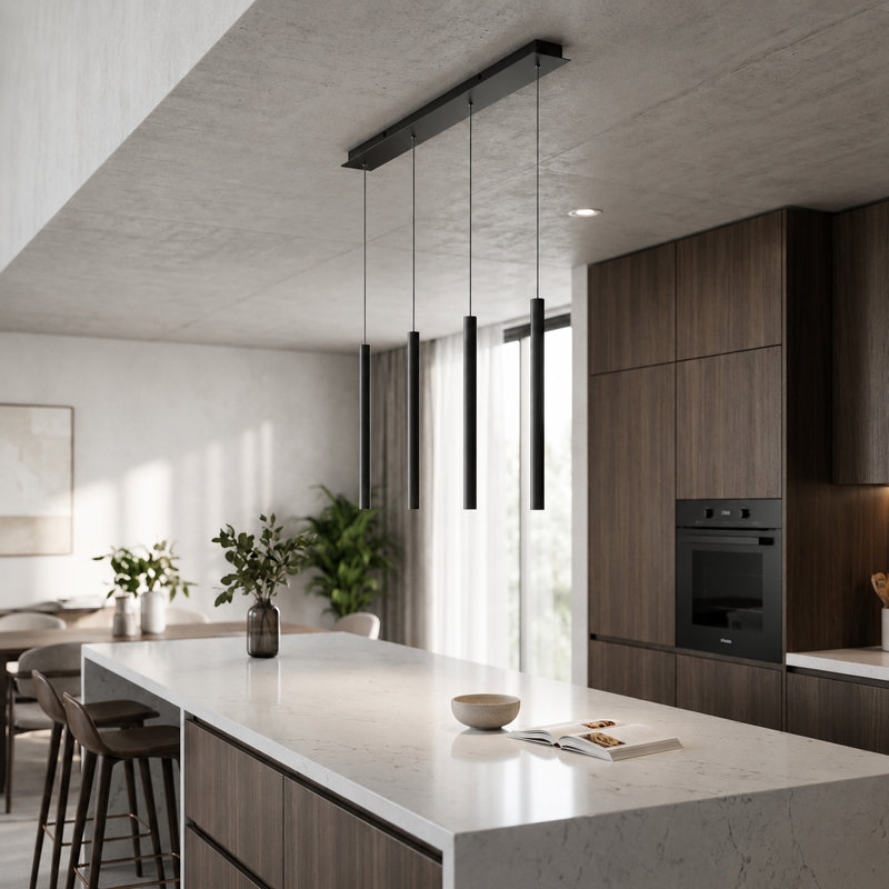 Baileyton 4 - Light Kitchen Island Pendant, Black
