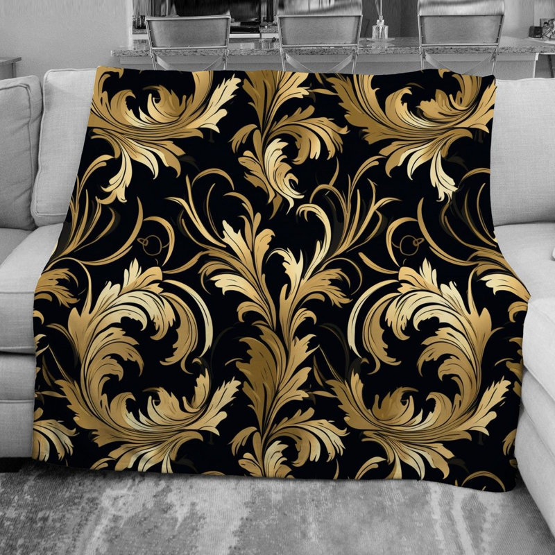 Machine Printed Throw Blanket, Throw