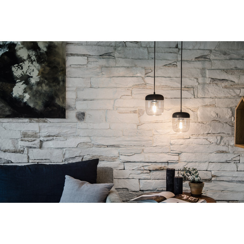 Hisako 1 - Light Single Pendant, Polished Steel, Black