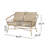 Patio In Water- Material: Woven , 48.50"W X 28.25"D 28.75"H, Assembly Required, 600 Lbs Capacity Backyard With Construction: Pe Waterproof Padding, Required