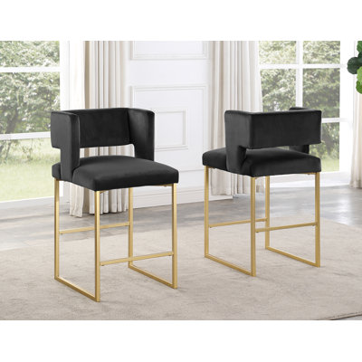 Tabouret de bar en bois massif Farnsworth