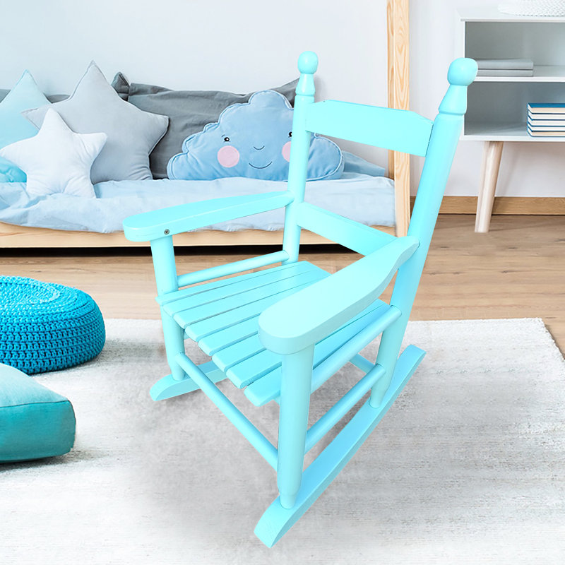 Fauteuil à bascule Blue - Structure en bois franc pour l'intérieur et l'extérieur