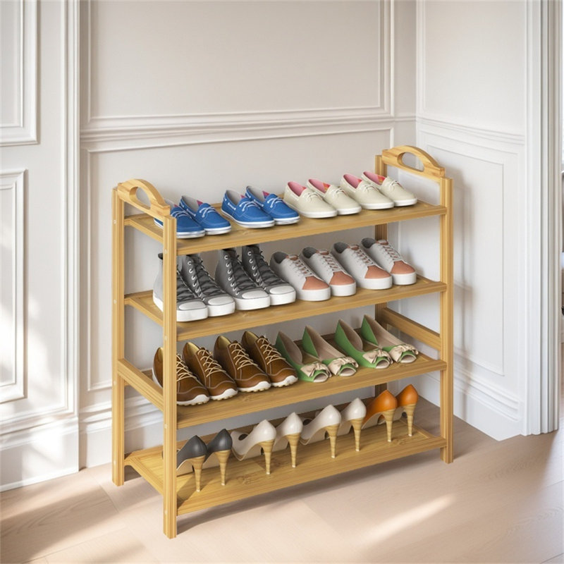 Range-chaussures en bambou, armoire à chaussures 4ème plancher, range-chaussures d'entrée