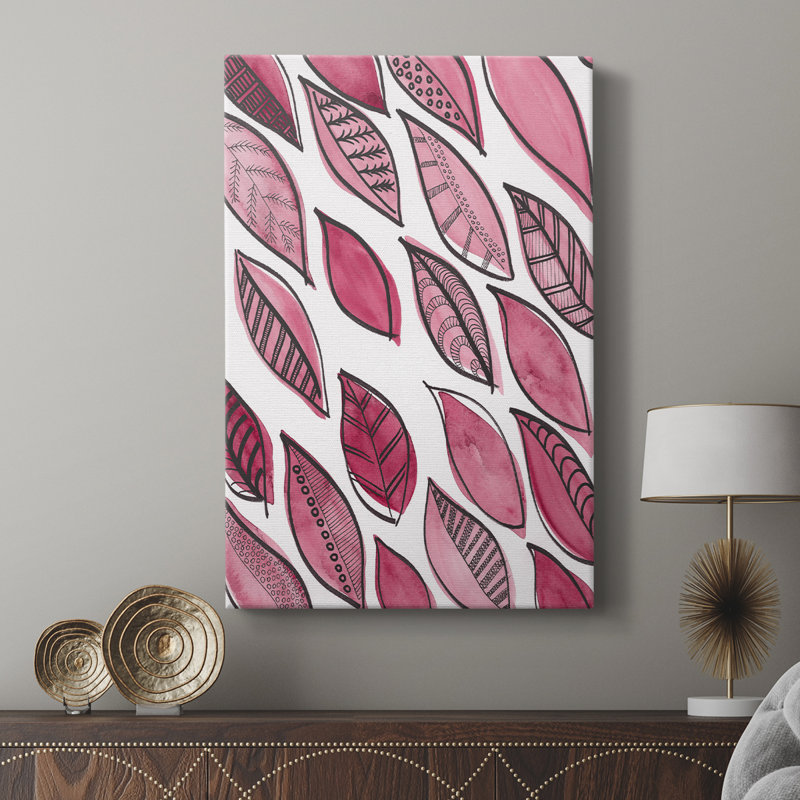 Motif de feuilles III - galerie Cavas personnalisée, H 18 po x l 12 po