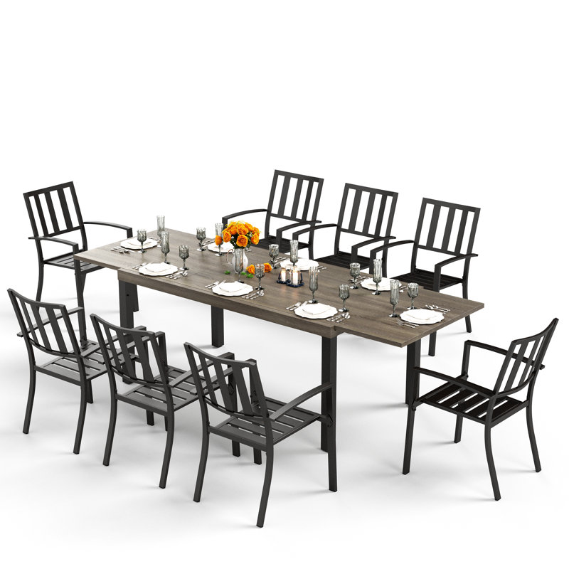 Sutiya Patio Dining Set with Rectangular Table, 8