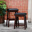 Tabouret de bar 30 po avec siège en cuir noir - Confort moderne