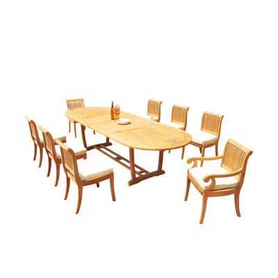 Ensemble repas 9 pièces teck Maskell