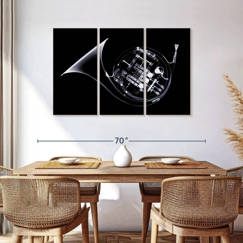 French Horn X-Ray, 36" H x 57" W