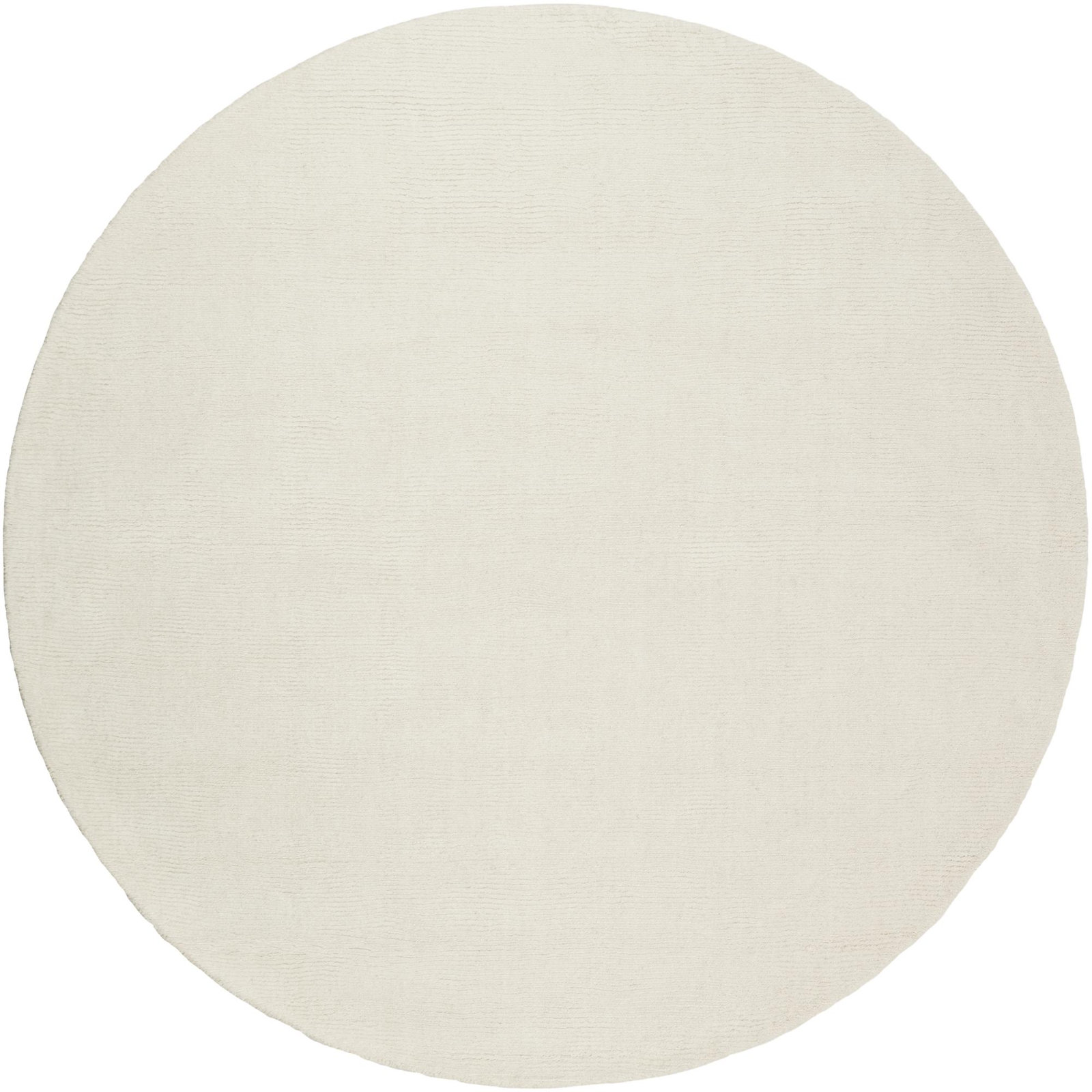 Crowe Light Beige Hand-Loomed Wool Rug, Round 6'