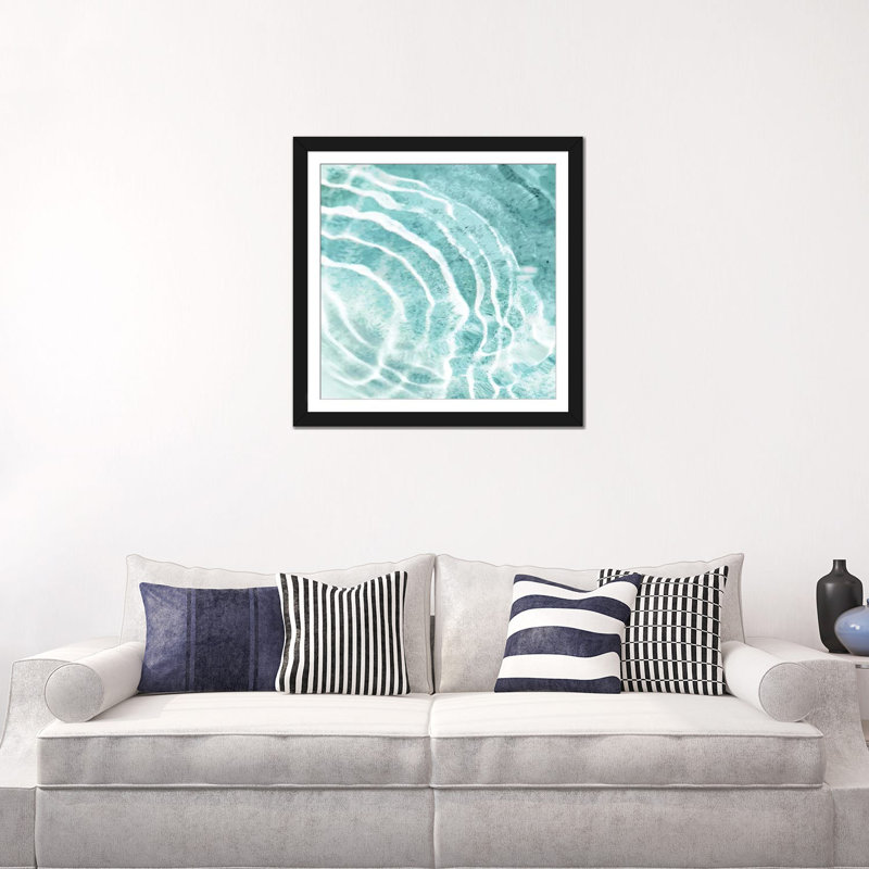 « ondulation reflection ii », reproduction de photo sur toile, H 18 po x l 18 po x P 1,5 po, Toile avec cadre noir, Blanc