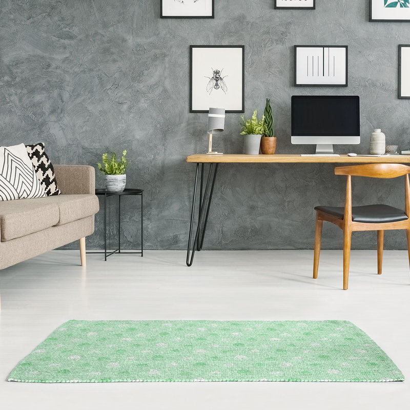 Tapis à rayures petits gâteaux green area, Rectangle 4 pi x 6 pi