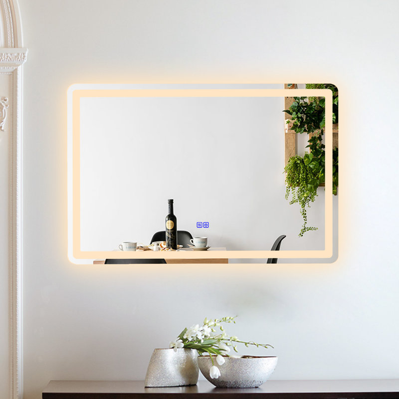 Miroir de salle de bain Monterey, Jaune, 24 po x 36 po 