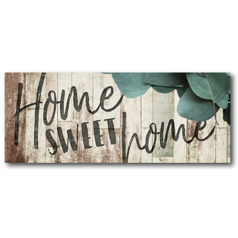 « home doux home », art textuel sur toile