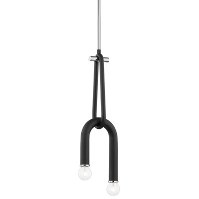 Luminaire suspendu unique à 2 lumières Rhea