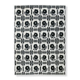 Posy Wool Floral Area Rug in Black/White